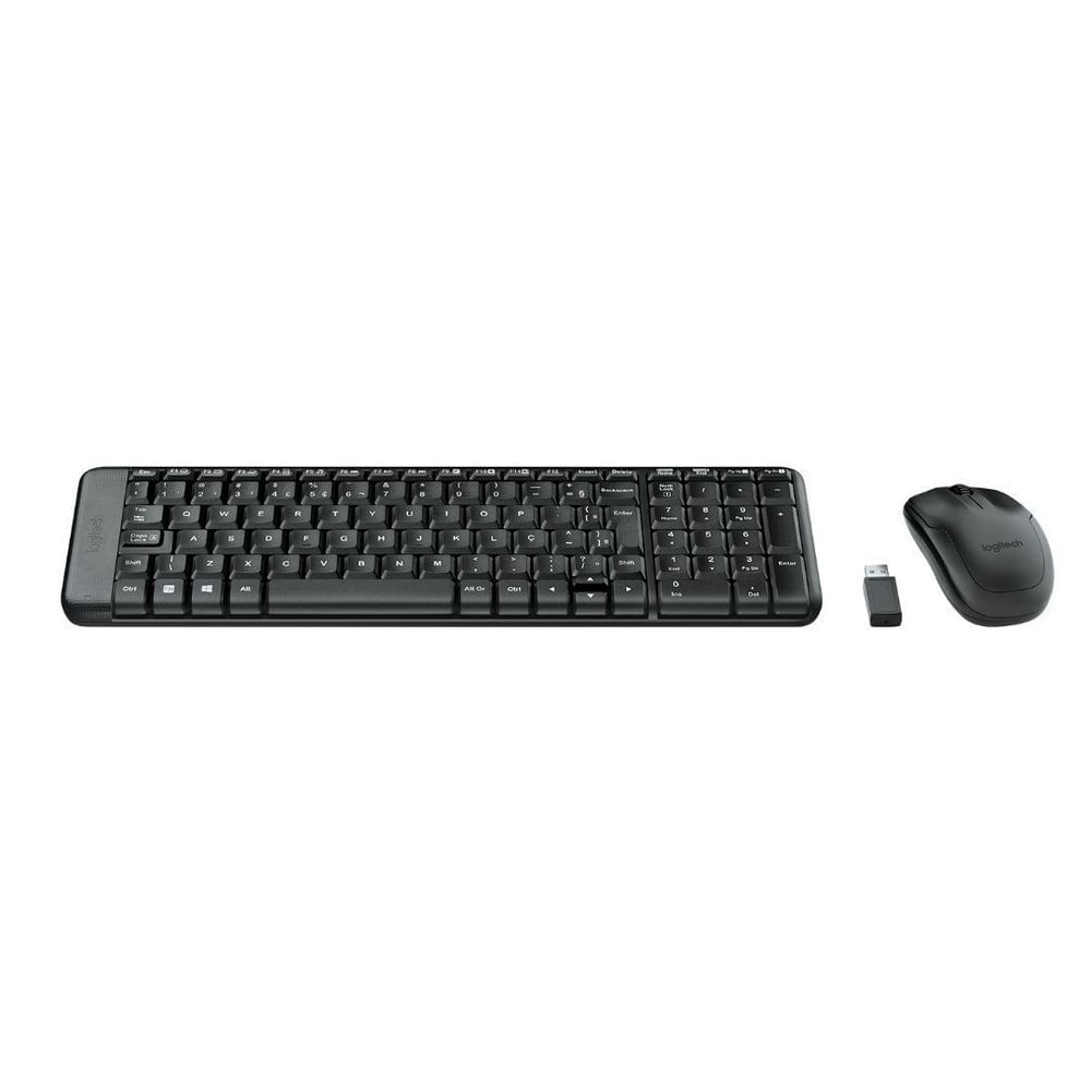 Kit Teclado e Mouse Wireless Óptico Led 1000 Dpis Mk220 920-004431 Logitech