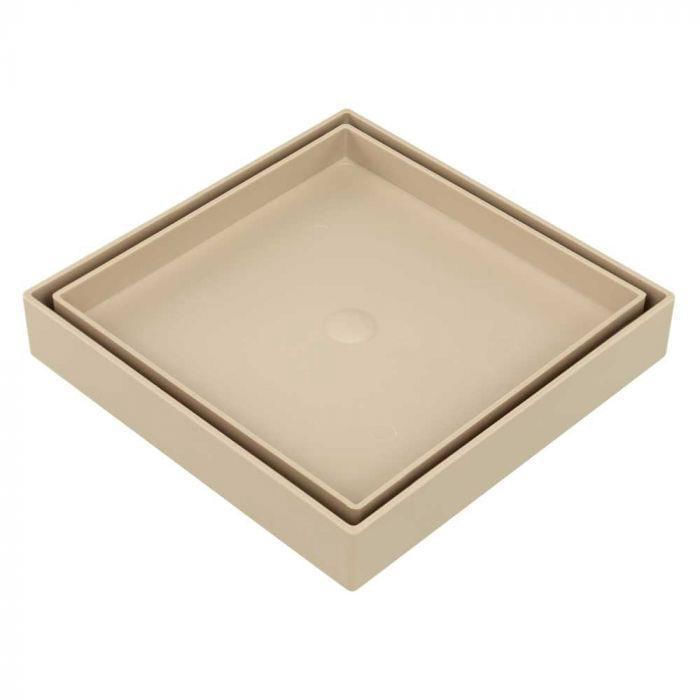 Ralo Oculto Invisível 15 X 15Cm Bege Seca Piso E Porcelanato