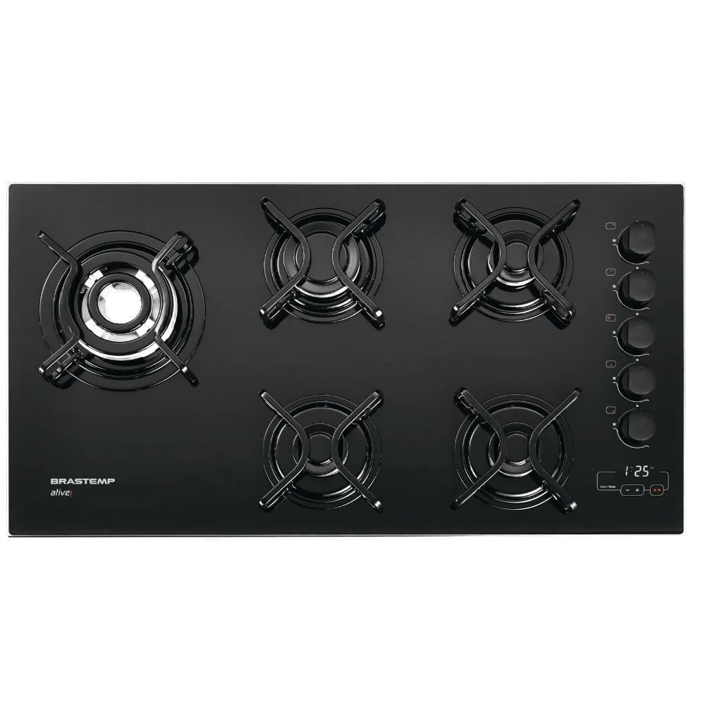 Cooktop 5 bocas Brastemp com quadrichama e timer touch - BDT85AE bivolt em Promoção | Ofertas na Americanas