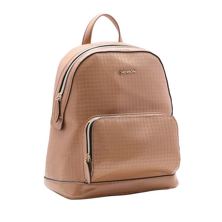 Bolsa Mochila Chenson Mix Texturas Em Verniz 83414 em Promoção