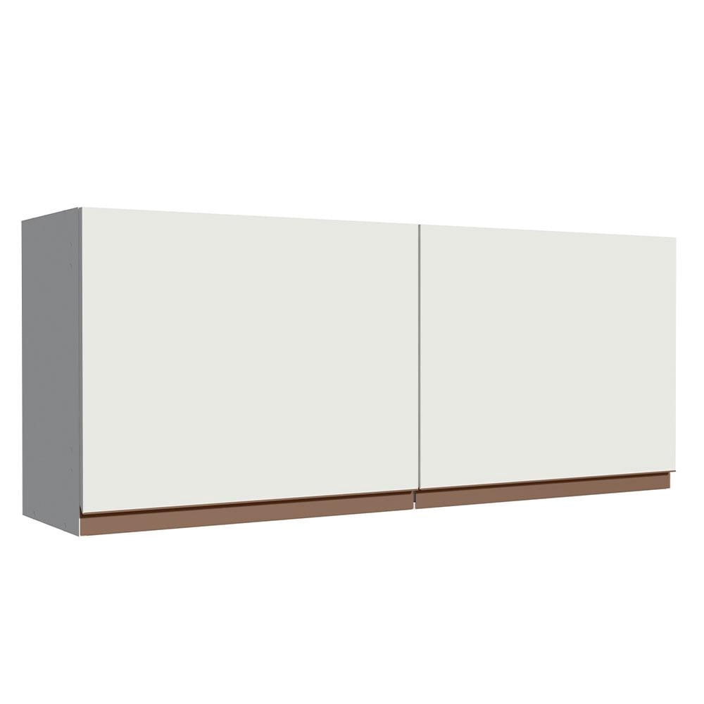 Armário Aéreo Madesa Reims 120 x 50 cm 2 Portas - Branco em Promoção | Ofertas na Americanas