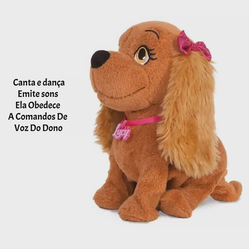 Cachorrinha Lucy Sing e Dance Club Petz Interativa com Som e