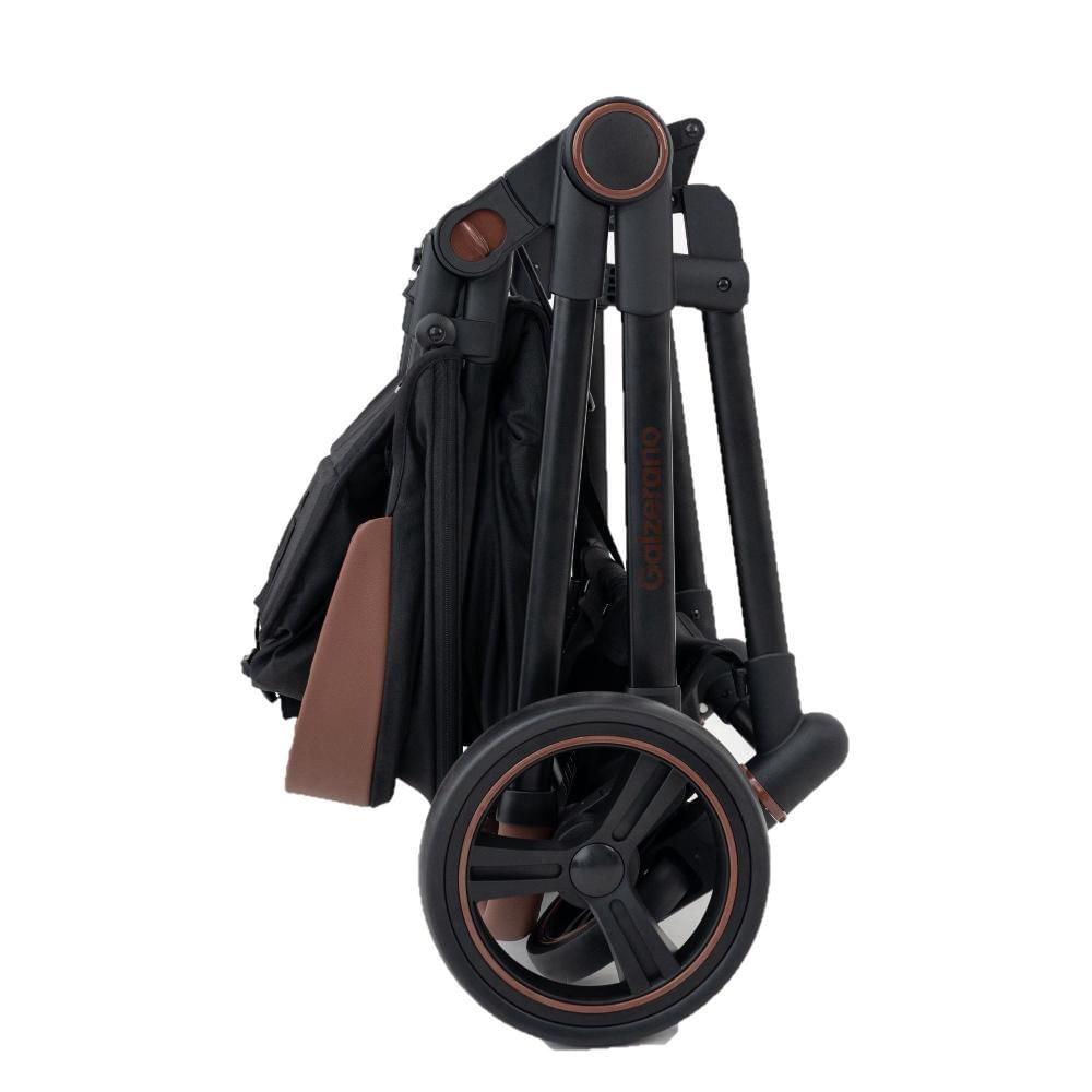 Carrinho Ivy Trio Black com Bebê Conforto e Base Galzerano em