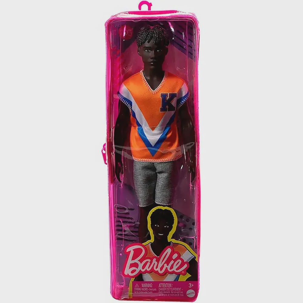 Boneco Ken Fashionista Negro Com Camisa Esportiva 203 - Mattel em
